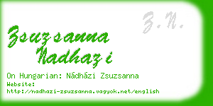 zsuzsanna nadhazi business card