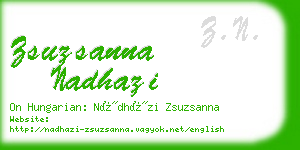 zsuzsanna nadhazi business card